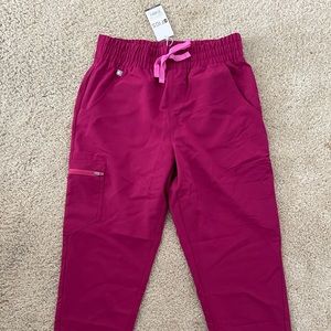 Magenta Jogger Scrub pants- small petite